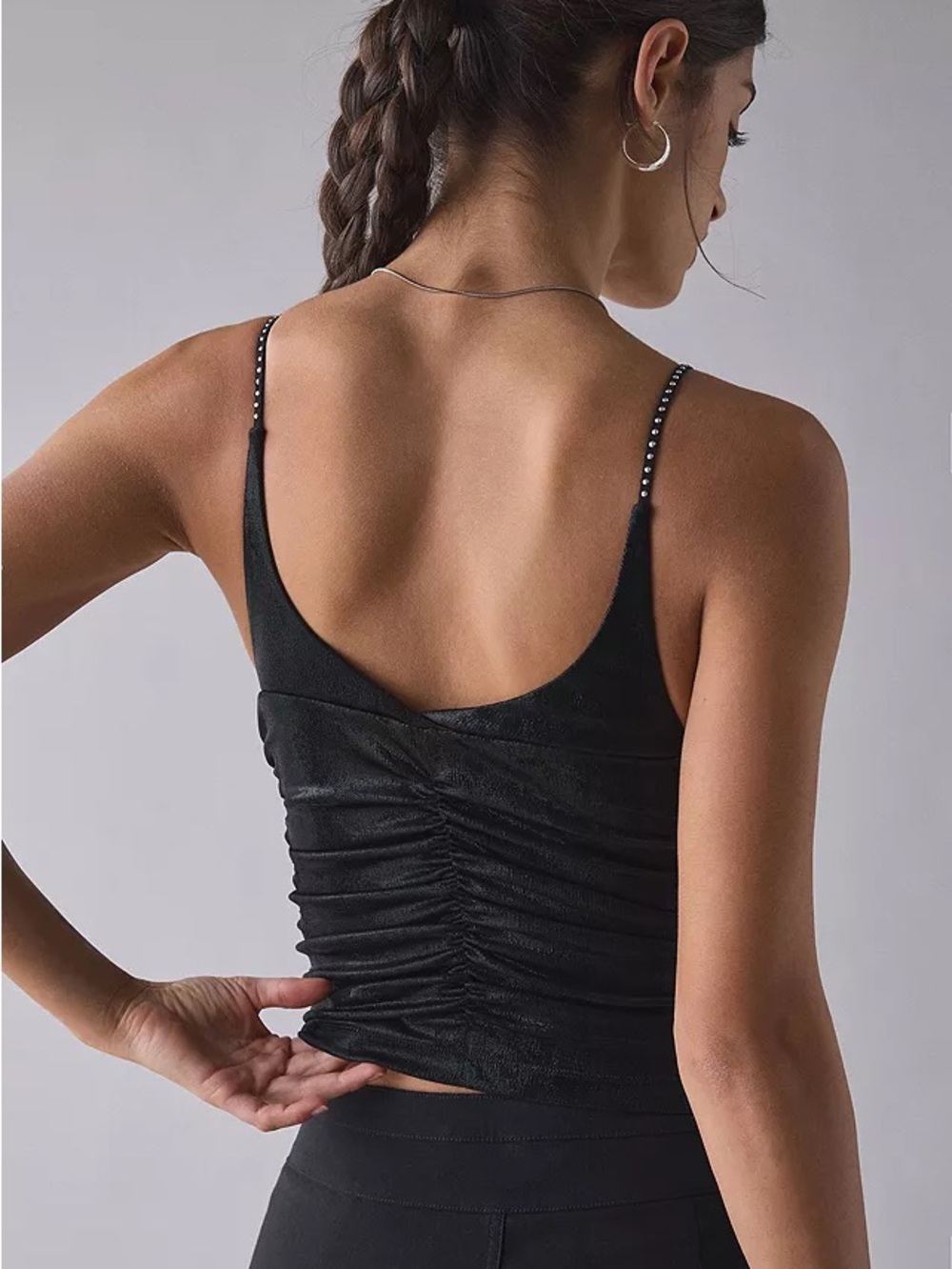 Urban Outfitters Black Shimmer Cami Dress - Picture 2 of 4